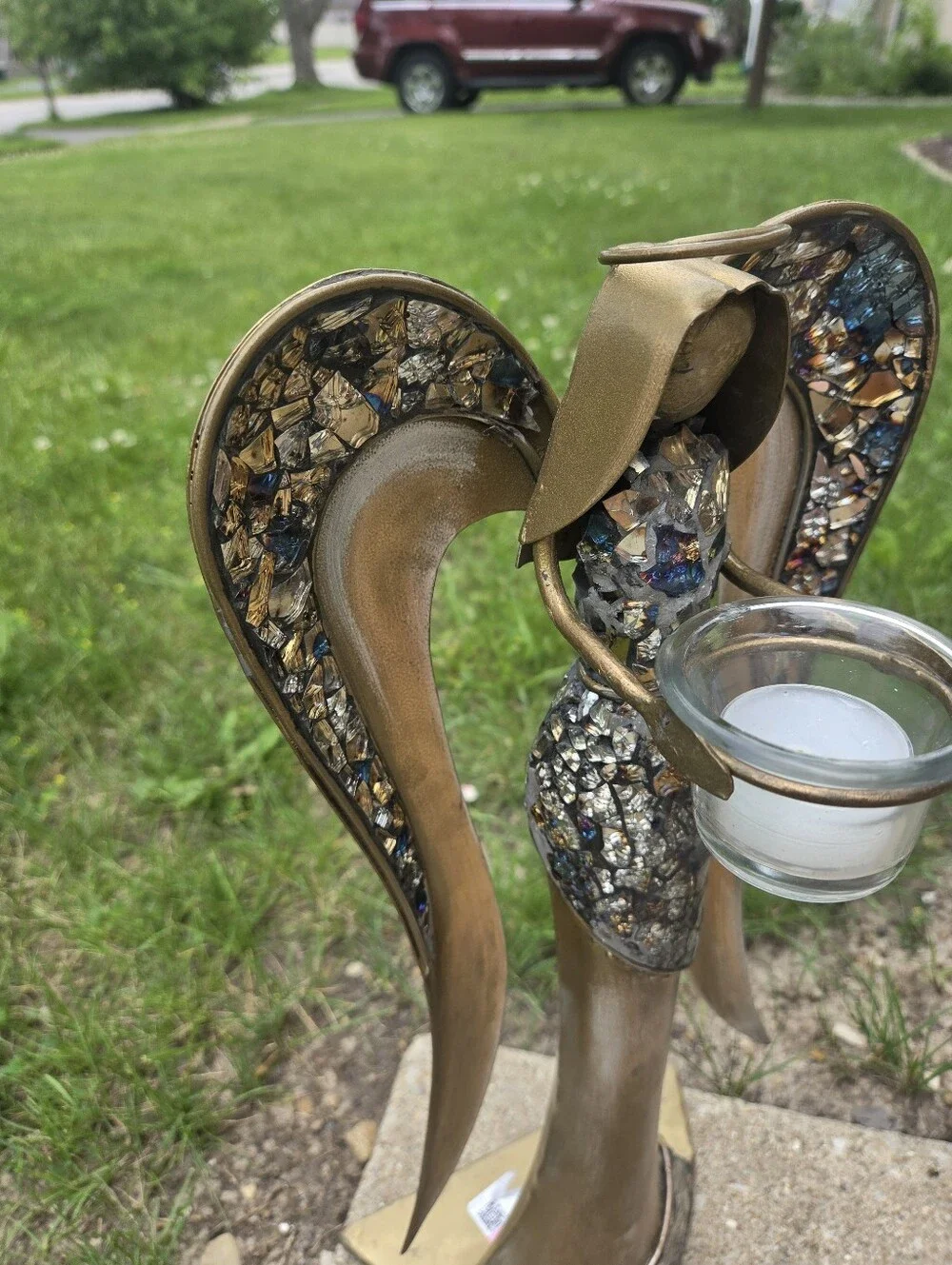 Vintage Pier 1 Imports Mosaic Angel Candle Holder – 19